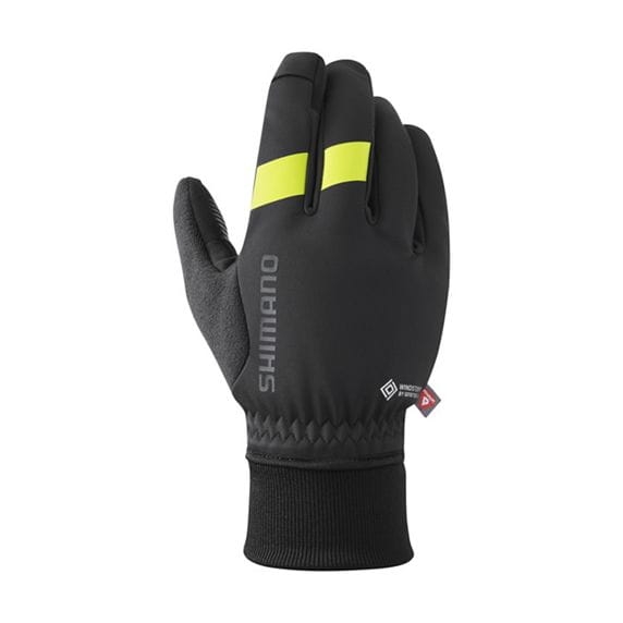 RĘKAWICZKI SHIMANO WINDSTOPPER PRIMALOFT czarno-żółte