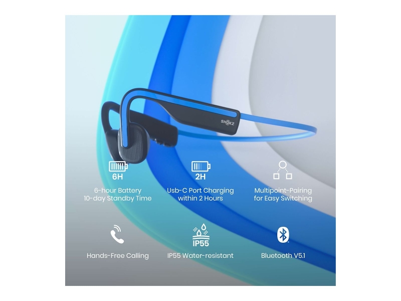 Słuchawki SHOKZ OpenMove niebieskie