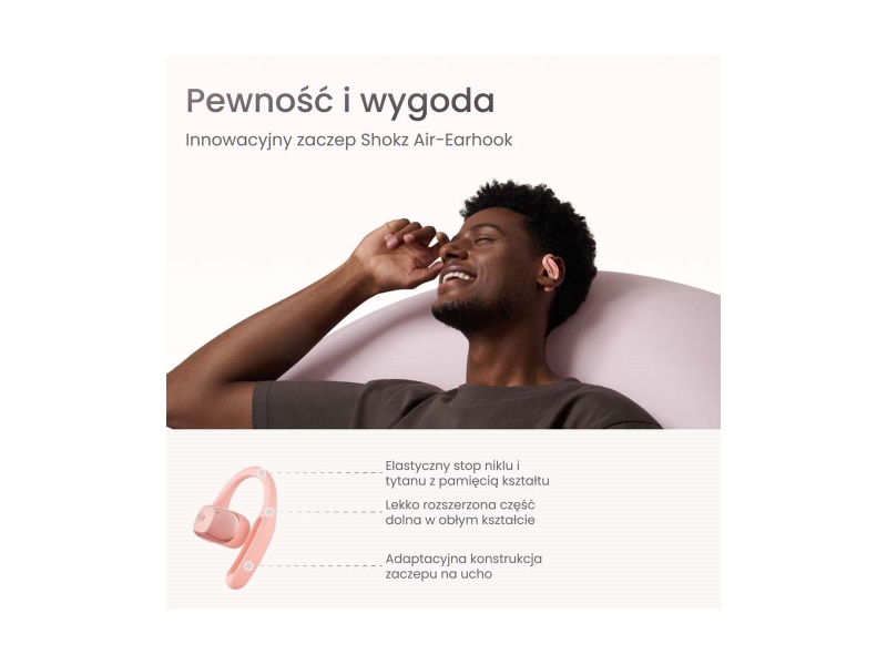 Słuchawki Shokz OpenFit Air różowe