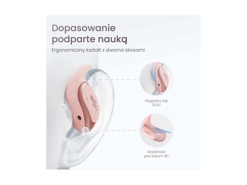 Słuchawki Shokz OpenFit Air różowe