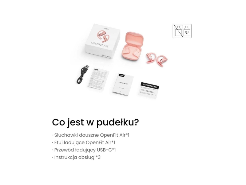 Słuchawki Shokz OpenFit Air różowe