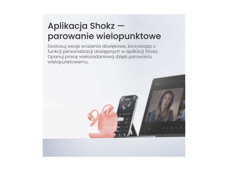 Słuchawki Shokz OpenFit Air różowe