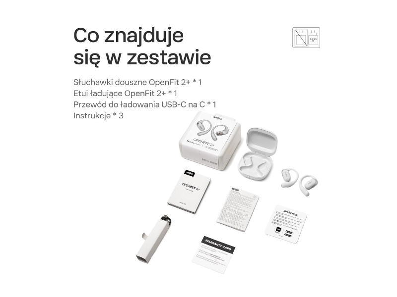 Słuchawki Shokz OpenFit 2+ szare