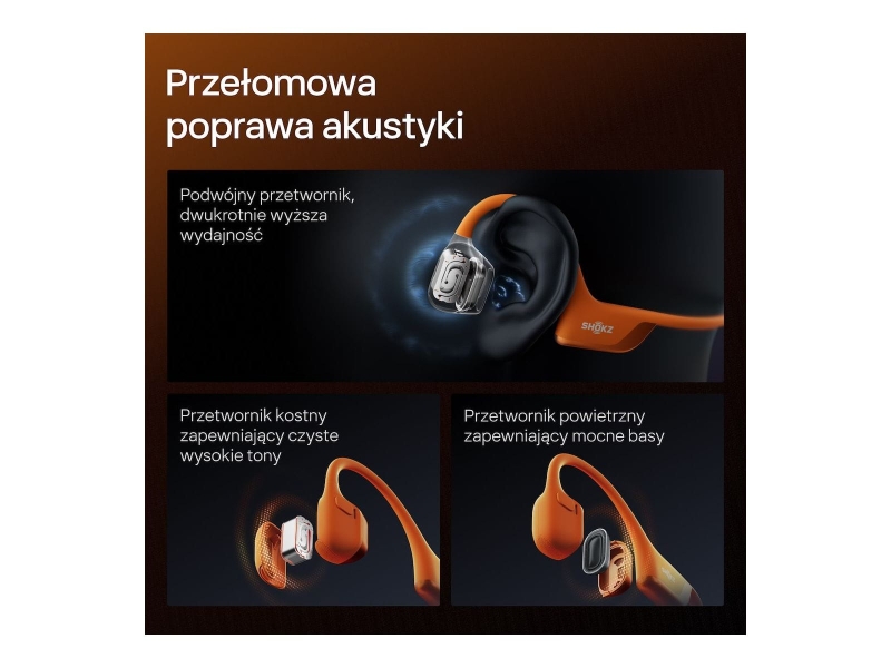 Słuchawki ShokzOpenRun Pro 2 pomarańczowe