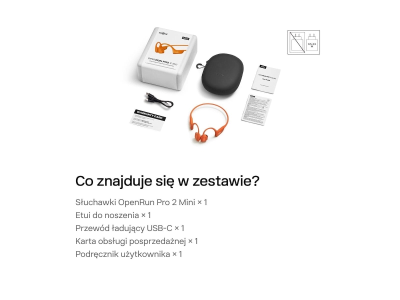 Słuchawki ShokzOpenRun Pro 2 MINI pomarańczowe