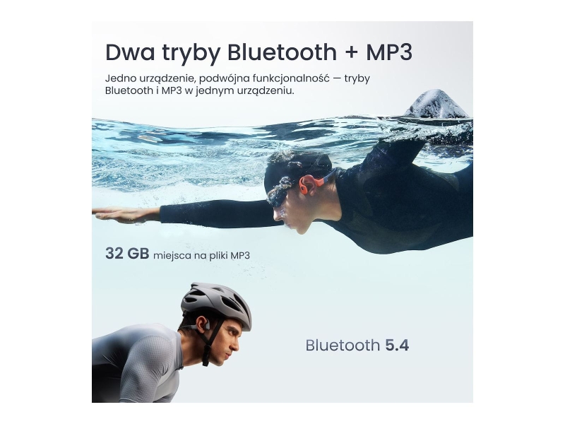 Słuchawki Shokz OpenSwim Pro szare