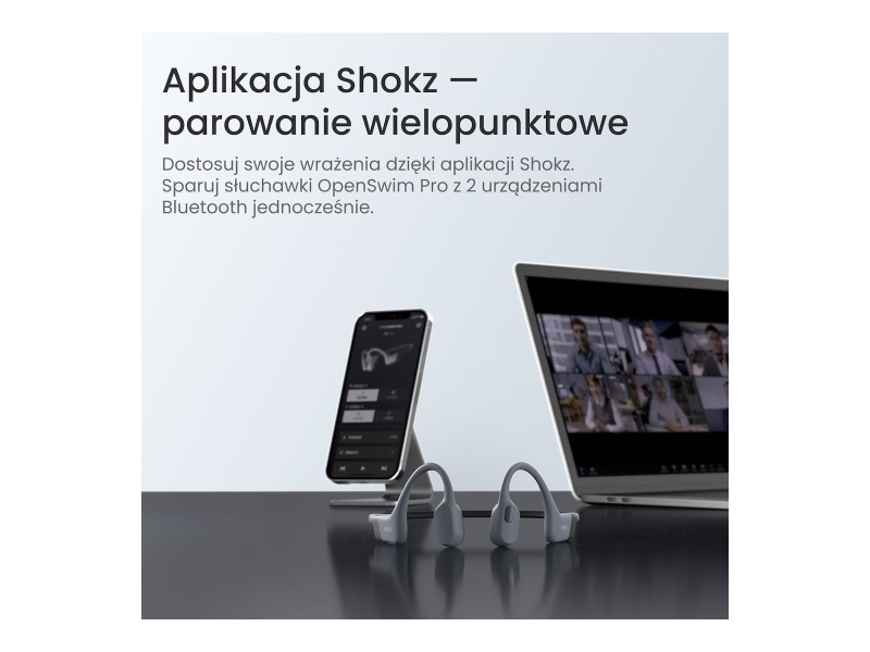 Słuchawki Shokz OpenSwim Pro szare