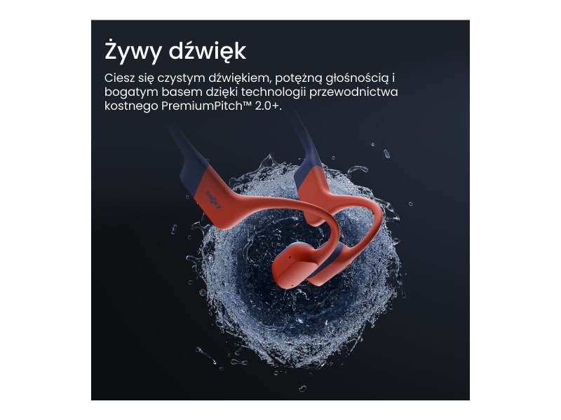 Słuchawki Shokz OpenSwim Pro czerwone