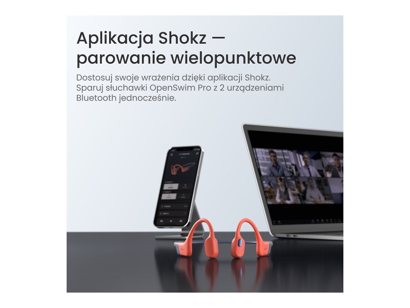 Słuchawki Shokz OpenSwim Pro czerwone