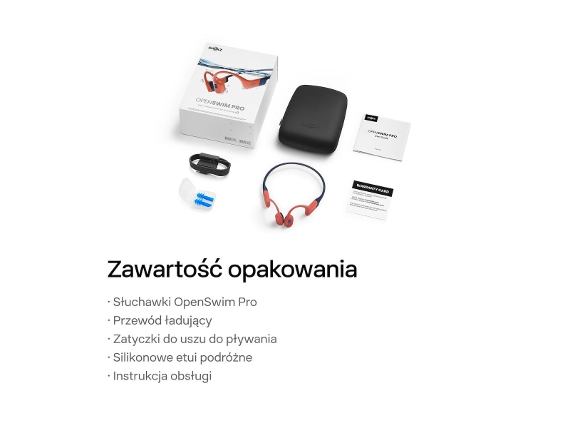 Słuchawki Shokz OpenSwim Pro czerwone