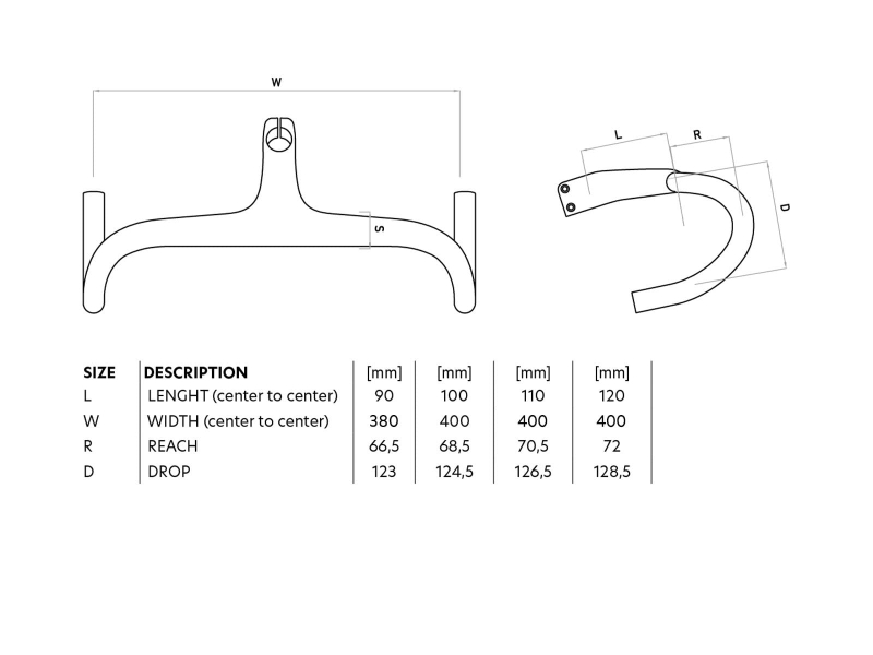 Kierownica zintegrowana kokpit WILIER Z-BAR 100x400 black mat