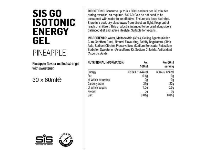Żel SIS GO Isotonic Energy Gel Pineapple 60ml