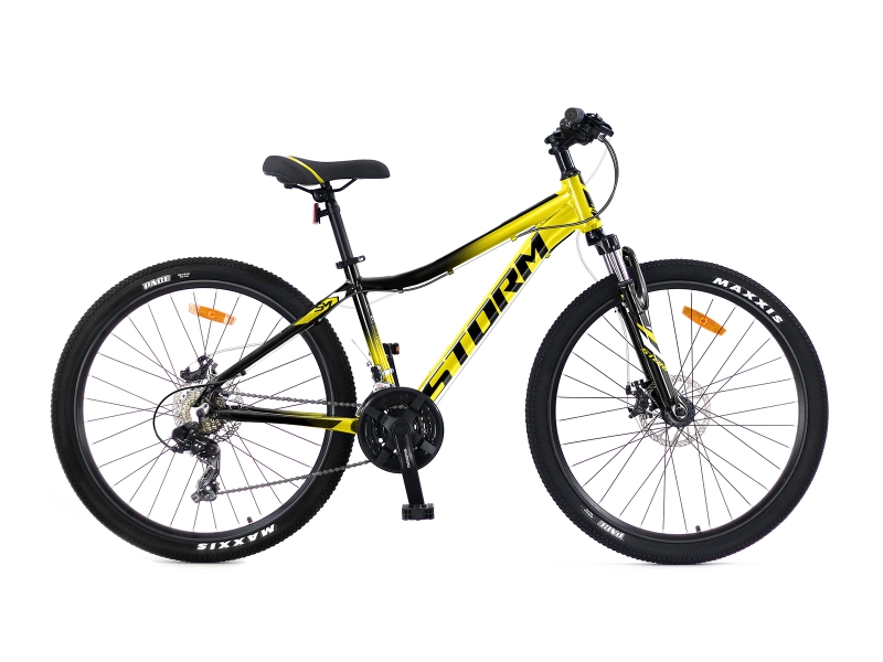Rower Storm Racer 26" Hamulec Tarczowy Mechaniczny 13,5 Żółto Czarny