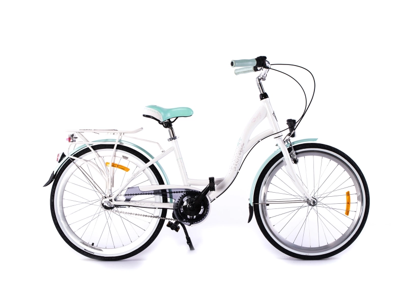 Rower Storm Daisy 3S ; kolo:r biały-turkus