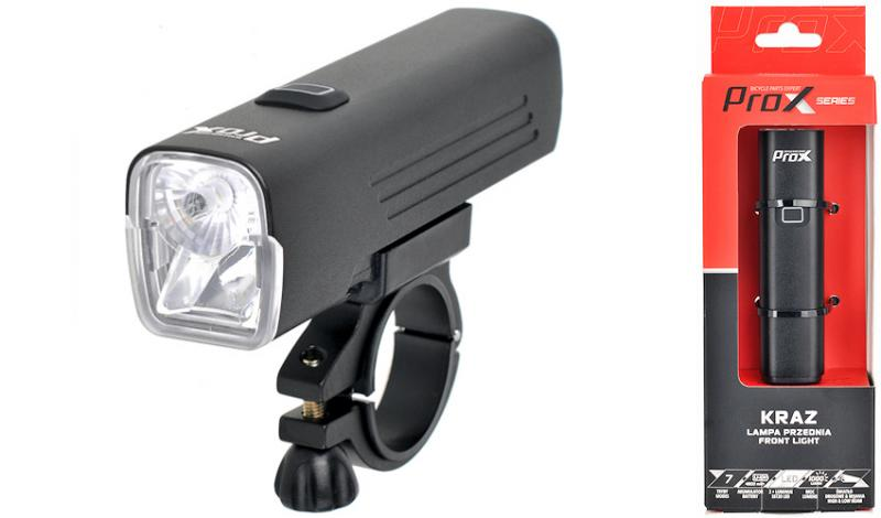 Lampka przednia PROX KRAZ 1000Lm, 4800mAh, USB-C, POWER BANK
