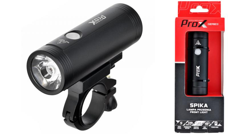 Lampka przednia PROX SPIKA 1100Lm, 5000mAh, USB-C, POWERBANK