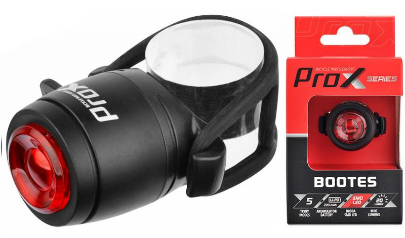 Lampka tylnaPROX BOOTES SMD LED 20Lm, 220 mAh, USB-C, SAFE, MEMORY MODE