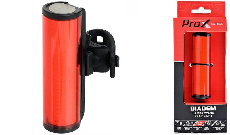 Lampka tylna PROX DIADEM COB LED 100Lm, 1350 mAh, USB-C