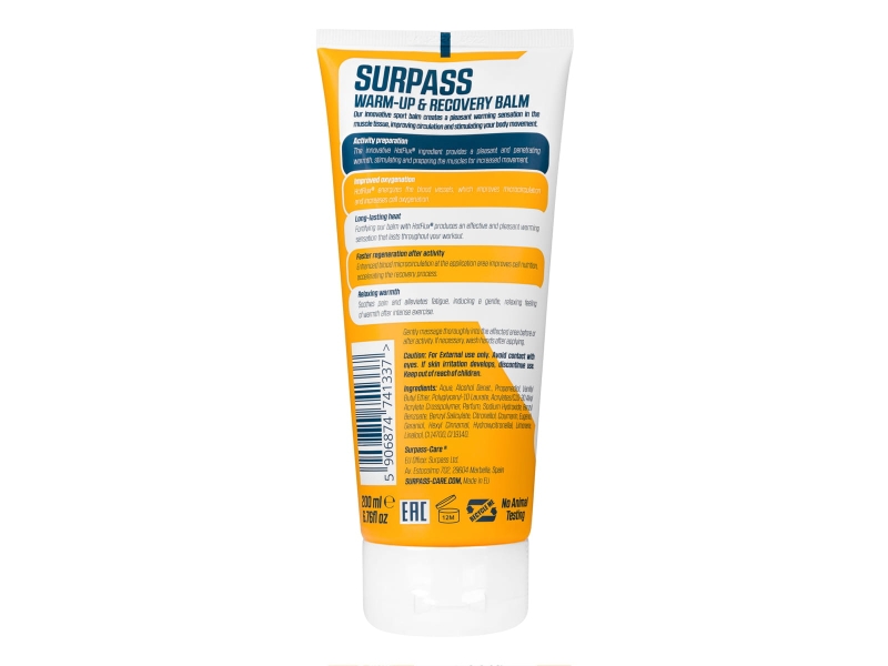 SURPASS WARM-UP & RECOVERY BALM 200ml