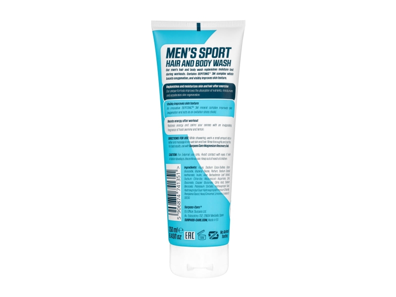 SURPASS MEN'S SPORT HAIR AND BODY WASH 250ml