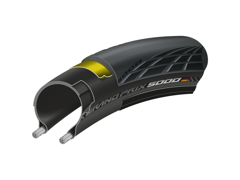Opona rowerowa Continental Grand Prix 5000 Vectran 700 x 25C; wizualizacja